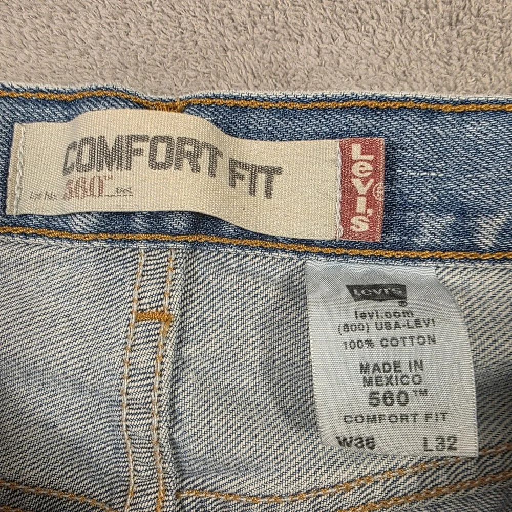 Levi 560 Jeans Mens 36x32 (Fits 36x30) Blue Comfort Fit Y2K Skater Denim